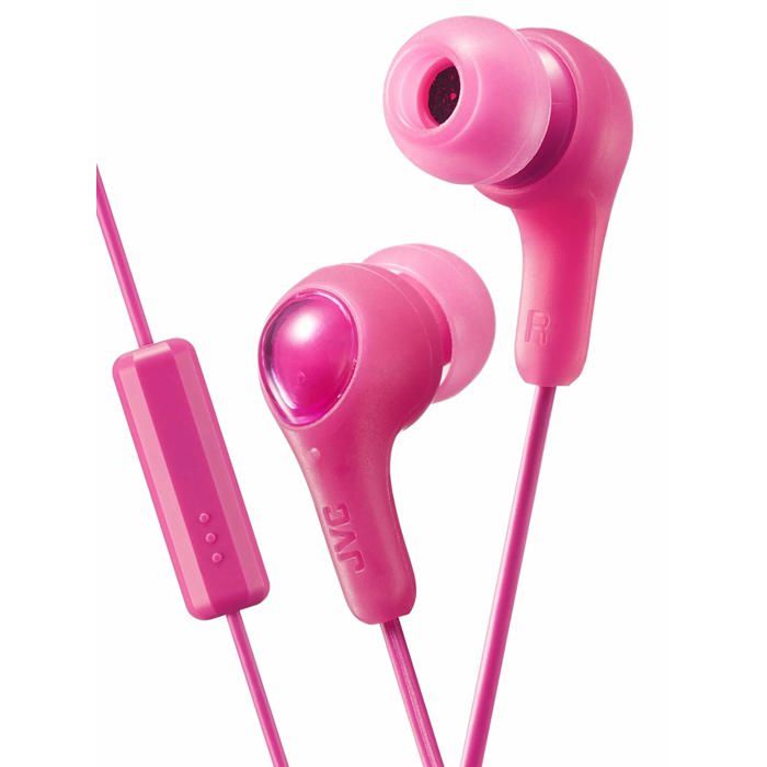 GUMY PLUS : Ecouteurs intra-auriculaires avec microphone et télécommande- Rose