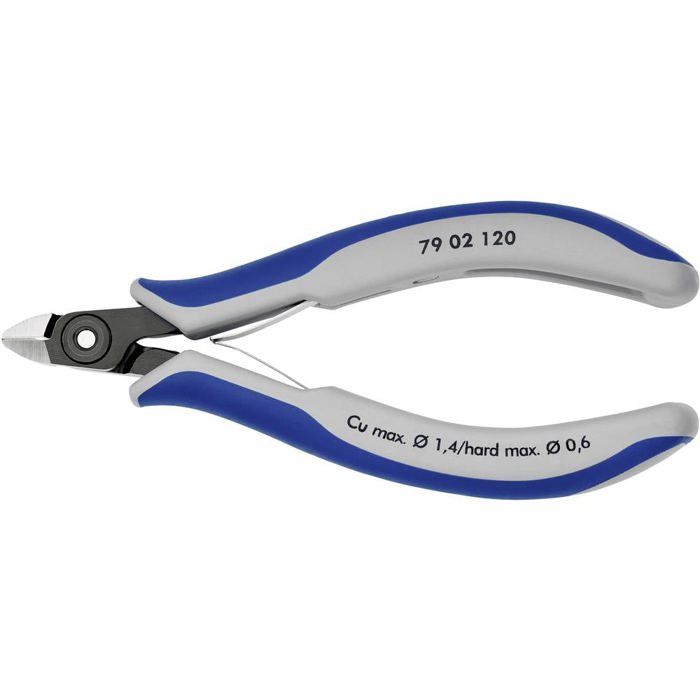 Pince coupante diagonale avec facette Knipex 79 02 120 120 mm 1 pc(s)