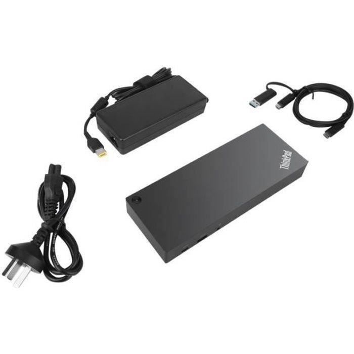 LENOVO ThinkPad Hybrid USB-C with USB-A Dock - Station d'accueil - USB-C - 2 x HDMI, 2 x DP - GigE - 135 Watt