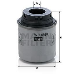 MANN FILTER Filtre à huile W712/94