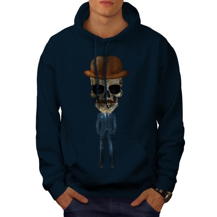 Steampunk Crâne Hommes 80% Sweat à Capuche Coton
