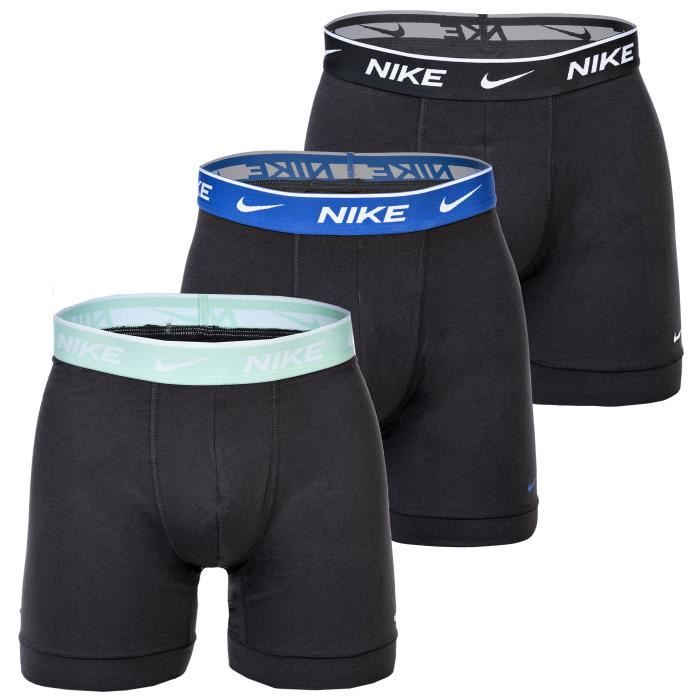 Nike Caleçon Homme - uni, Paquet de 3 Noir/bleu/turquoise - Cdiscount  Prêt-à-Porter