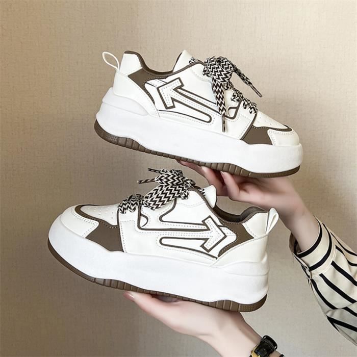 Baskets Mode pour Hommes Chaussures Montantes Chaussures de Course Chaussures de Marche Sport Baskets Compensees a Talons Hauts A2 brun Cdiscount Chaussures