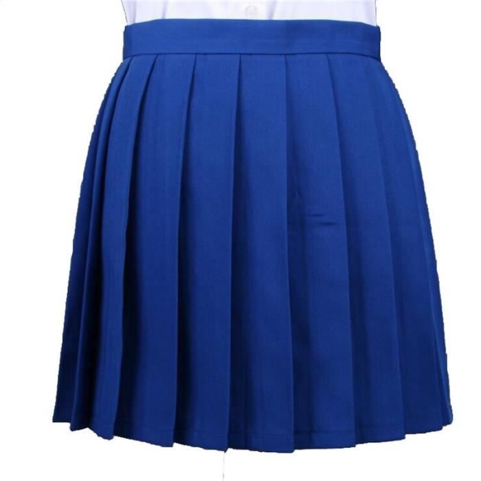 Jupe d'uniformes pour femmes - Campus Kawaii - Carreaux de haute qualit?� - Couleur Royal blue 