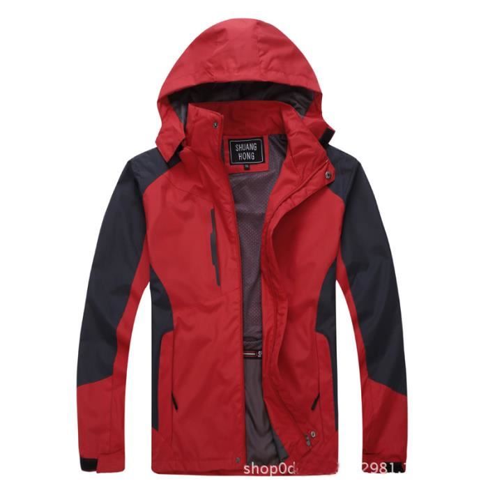 Veste Homme Imperméable PADOLA - Softshell Coupe-vent Respirant - Idéale Rando, Vélo, Travail - Tailles M à 3XL