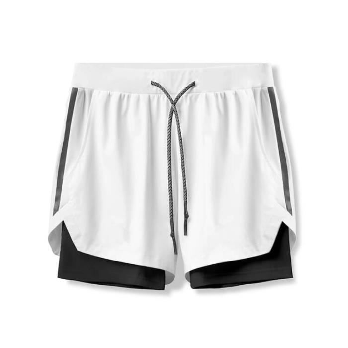 Shorts De Course Camo 2 En 1 Pour Hommes - Séchage Rapide - Fitness GYM