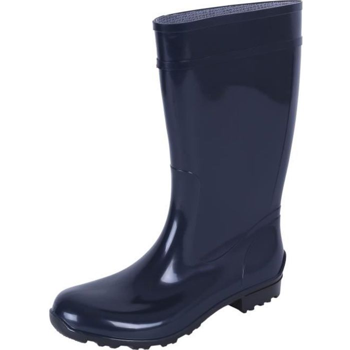 Bottes de pluie femme - ILSE LEMIGO - Bleu marine - Imperméables et robustes - Semelle PVC