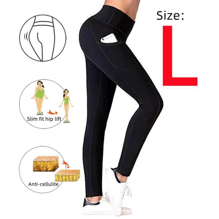 Legging de Sport avec Poches Femme - Noir