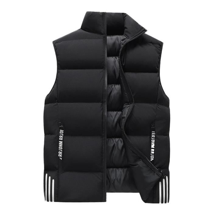 Gilet D'hiver Sans Manches Homme - Polaire épaisse - 5 Poches Zippées - Coupe-vent Décontracté - 4