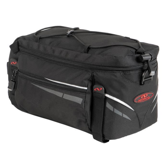 sac porte-bagages norco idaho - noir - 530 g - 100% nylon - sacoches velcro