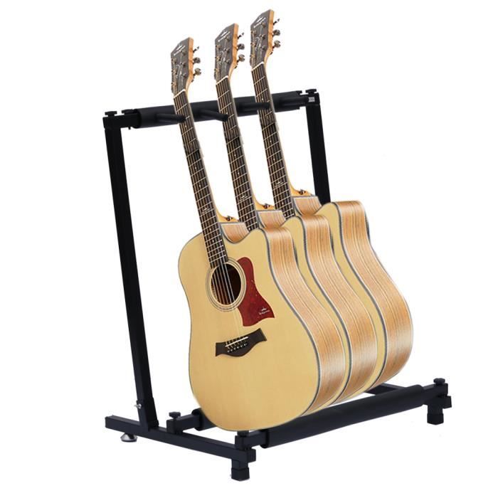 Acheter Support de guitare Multi réglable, 3 supports, support de trépied  de sol pour Instrument à cordes pour acoustique