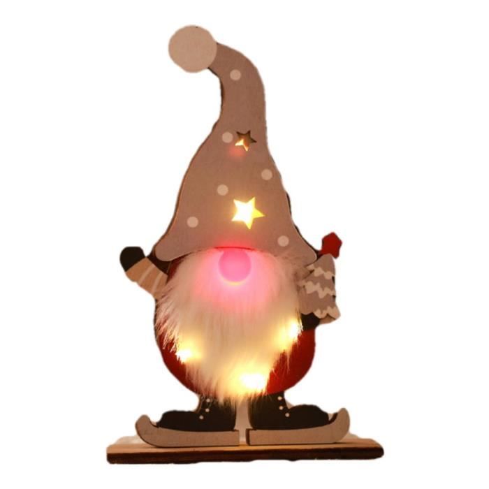 Maisonnette De Noël En Bois LED - Décoration Festive Pour Table Ou Sapin - 3 Maisons Lumineuses à Personnaliser - 14