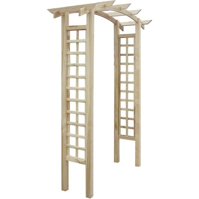 Arche en treillis Pergola extensible Abris 150 x 50 x 220 cm Bois