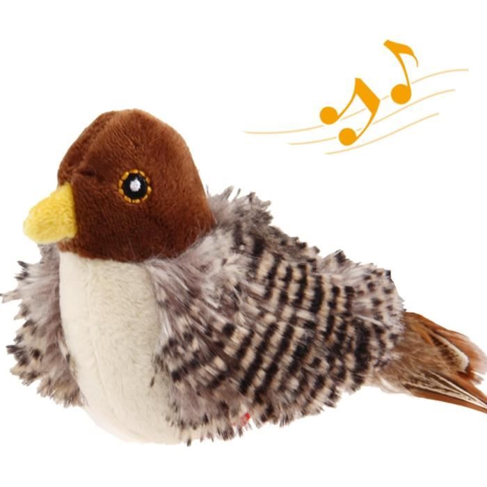 Comparer les prix de Jouets pour chats d'intérieur,jouet interactif pour chat avec véritable oiseau gazouillant,son électronique couineur et plume,jouets