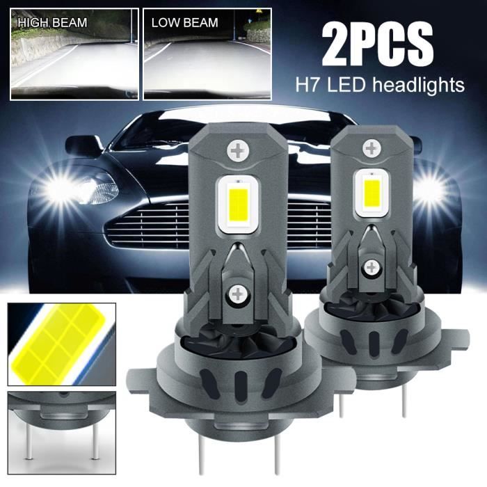 Ampoules LED H7 18000LM, Phares LED de Voiture 120W ,16 perles de lampe CSP  , Ampoules LED H7 pour Voiture - Cdiscount Auto
