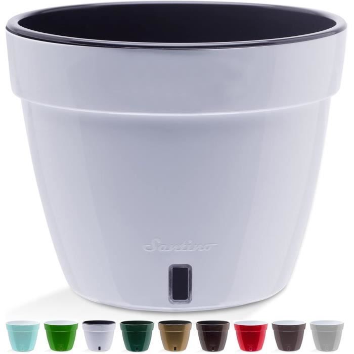 Pot auto-arrosant Garden ID Blanc
