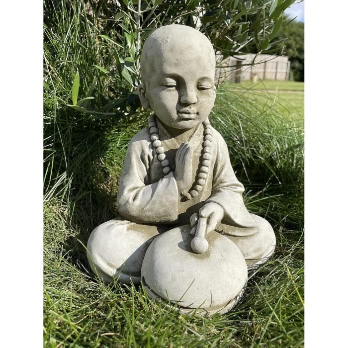 Figurines De Bouddha En Grès Bleu - Statues De Moine Bouddhiste Pour Décoration Jardin, Intérieur Ou Méditation - Lot De 1 Pièce, Tailles 4-7 Cm