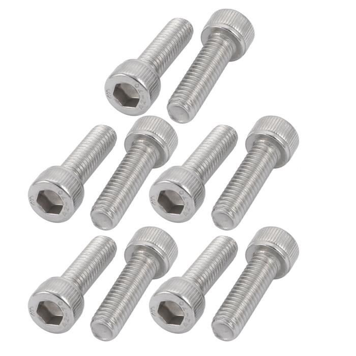 Lot De 5 Ensembles De Goupilles M6x20mm Acier Inoxydable 304 - Tête Plate, Marque Uxcell