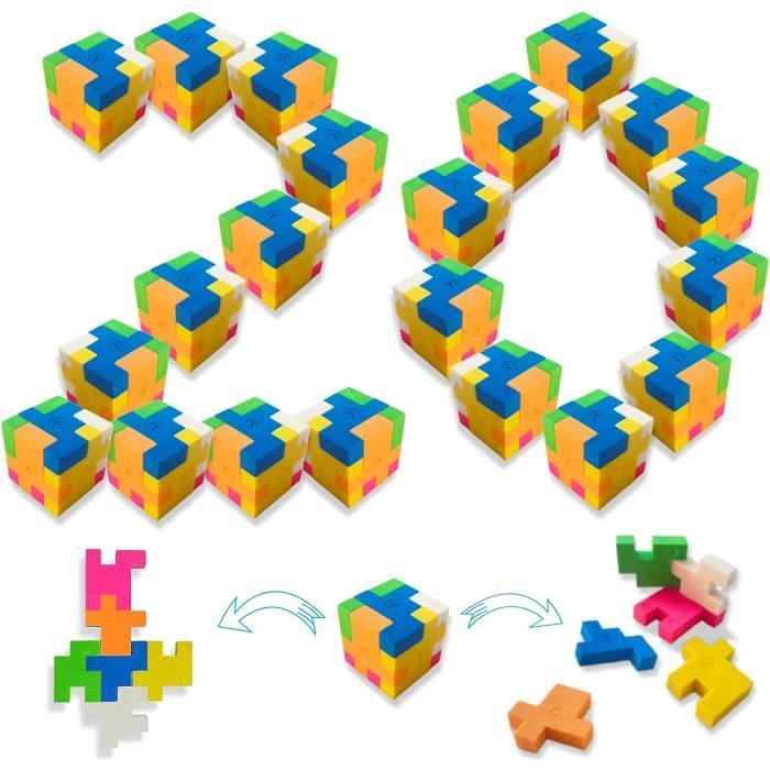 10 Gommes Miniatures En Cube - Gommes Douces 2B Pour École, Dessin, Art - Lot Économique Pour Enfants