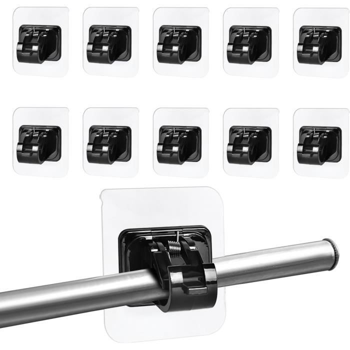 Support Mural Lot De 12 Supports Muraux Acier Pour Outils Jardin - Porte-pelle, Balai, Râteau Organisation Garage Jardin