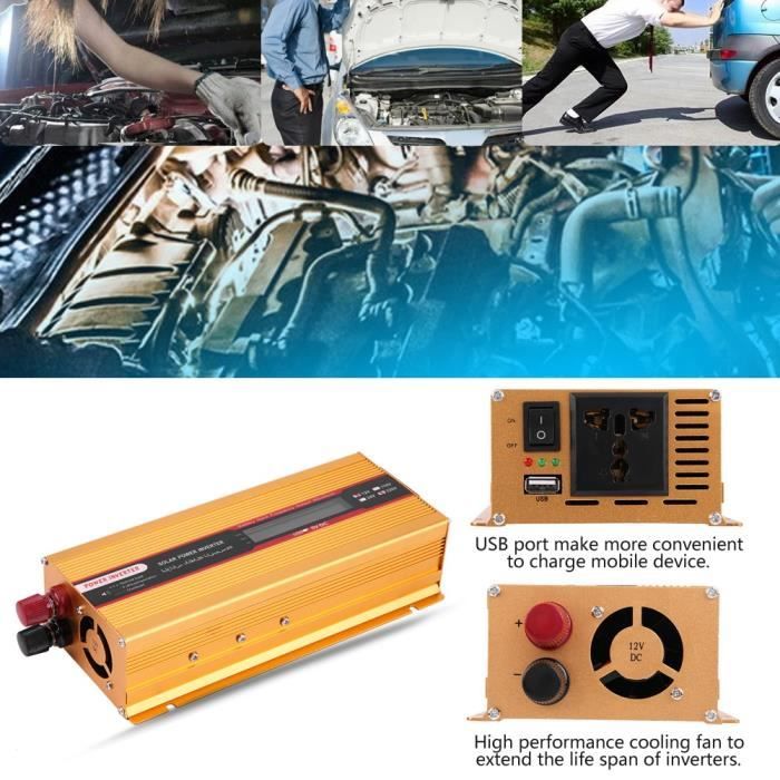 EJ.life Onduleur 12V à 220V Onduleur De Voiture 300W, Onduleur De Voiture à Onde Modifiée De - 3