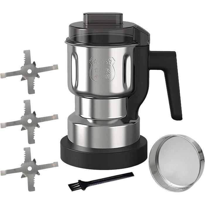 Broyeur Électrique Cuisine 500ml - Moulin à Épices, Café, Noix Et Grains, 250W 6 Lames Inox