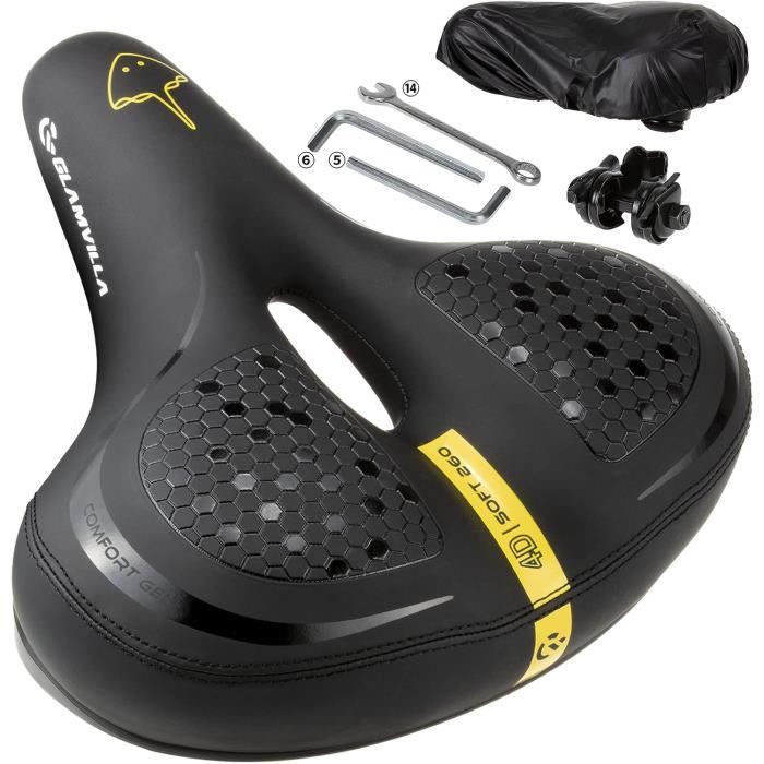 Selle De Vélo Hommes Femmes en Cuir Rembourré Professionnel Vélo De  Montagne Gel Selle VTT Vélo Coussin Vélo Équipement Fixe A28 - Cdiscount  Sport