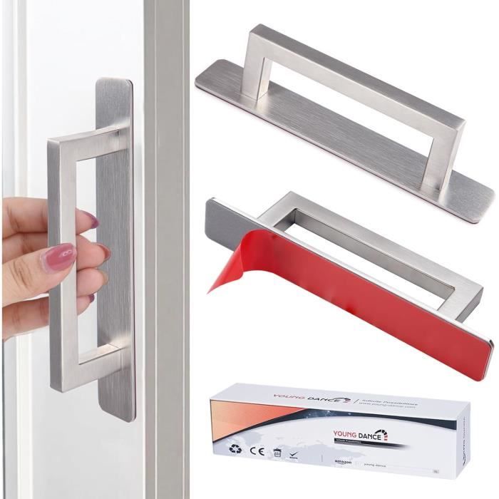 Lot De 2 Poignées De Porte ASSA ABLOY Arles Sur Plaque Longue - Finition Chrome Argenté (Neuf)
