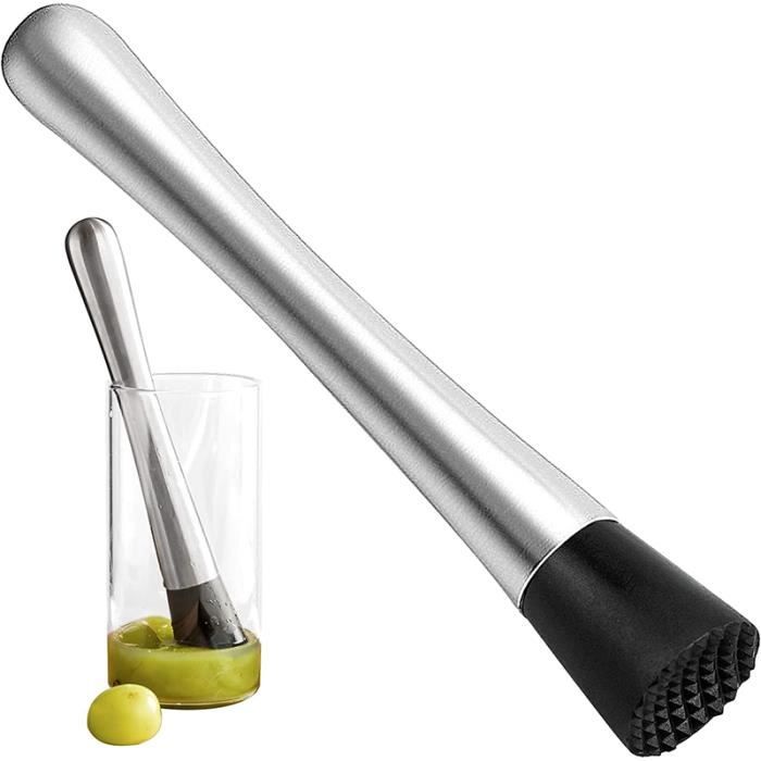 Xinlie Bâton Mélangeur Vin - Pilon Cocktail Acier Inoxydable 21cm, Muddler Bar Restaurant