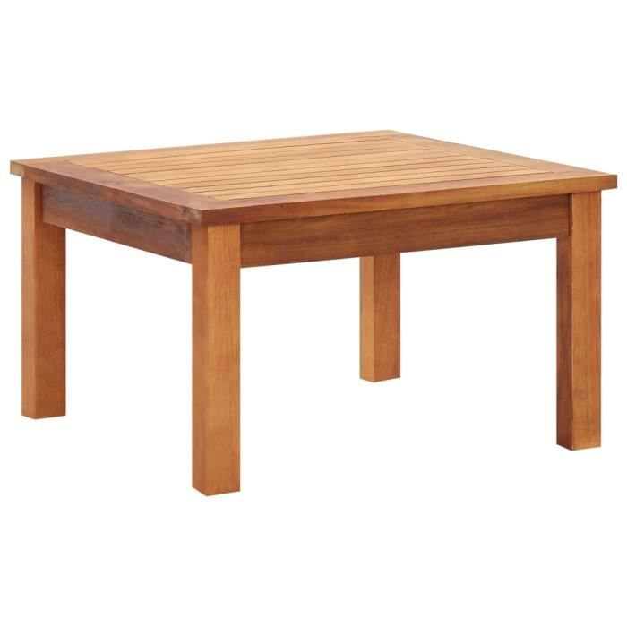 Top Table dextérieur JILI - Table basse de jardin 60x60x36 cm Bois solide dacacia72 Kg