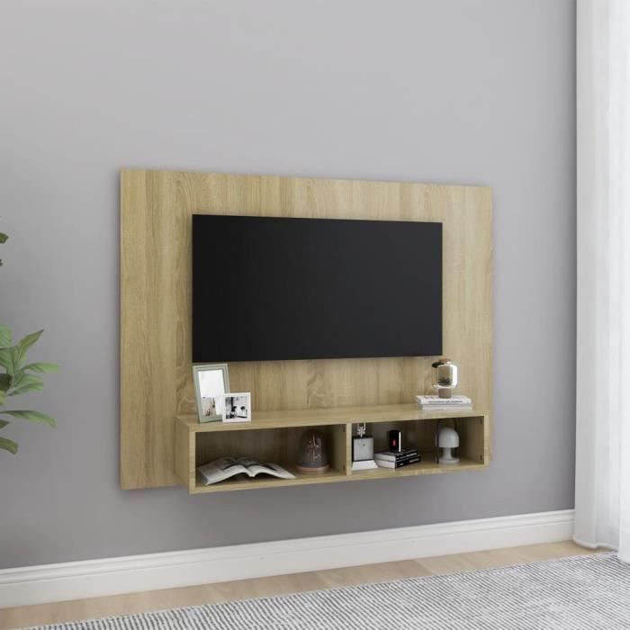 Meuble TV mural Chêne Sonoma 120x235x90 cm Aggloméré 808272