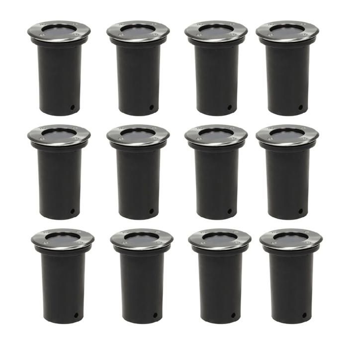 vidaXL 12x Spots Encastrables Eclairage Exterieur Lampe de Jardin Terrasse 160436