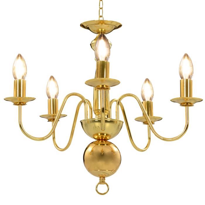 vidaXL Lustre 5 Ampoules Plafonnier Lampe Suspendue Luminaire Eclairage Salon Salle de Séjour Salle à Manger Chambre à 281617
