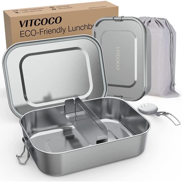 VITCOCO Lunch Box Bento Lunch Box INOX Leakproof 800ml Lunch Box Enfant ...