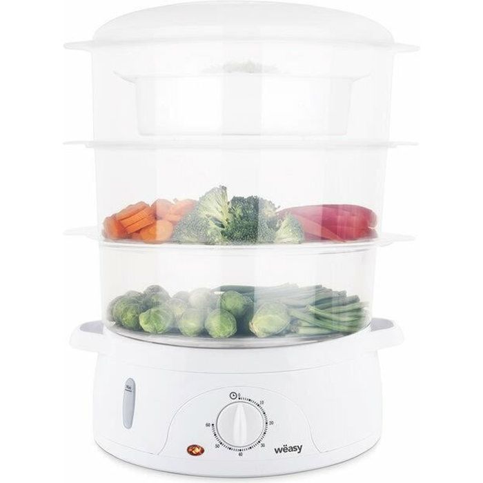 WEASY VEGE8 - cuiseur vapeur électrique - 800W - jusqu’à 60 min - 9L