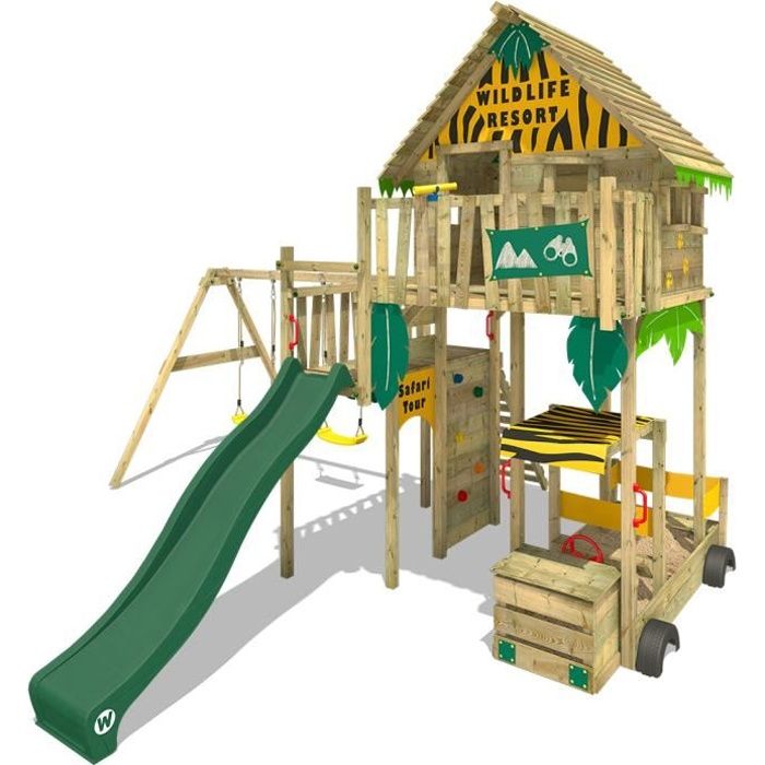 Aire de jeux - Wickey - Smart Savana - Bois massif - Bac à sable -  Balançoire - Toboggan - Cdiscount Jeux - Jouets