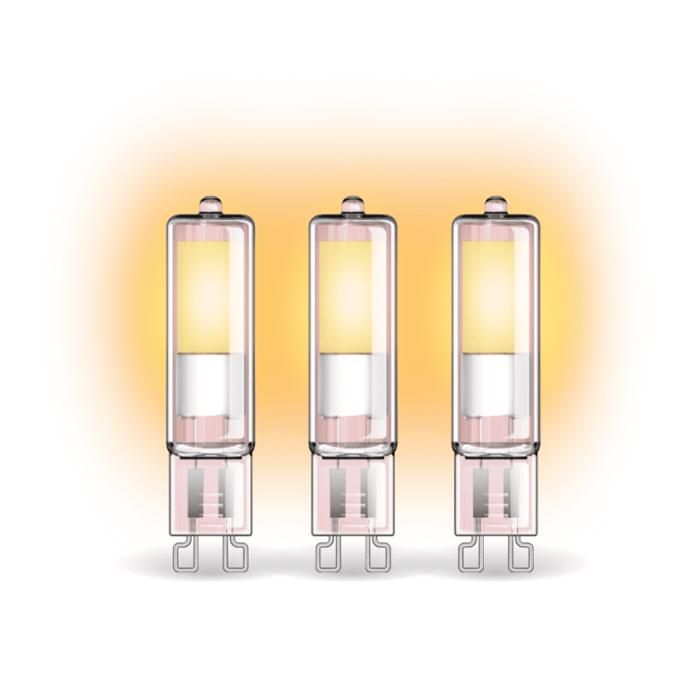 Pack de 3 ampoules RetroLED Capsule culot G9 26W cons. (20W eq.) 200 lumens lumière blanc neutre