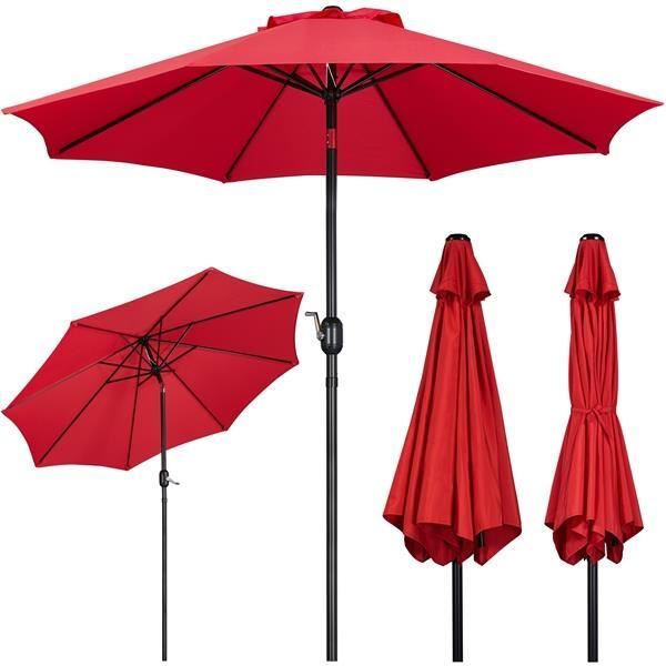 Parasol De Plage Inclinable HOMEDEMO - Protection UV 50+, Housse Incluse - Pour Terrasse, Piscine, Camping