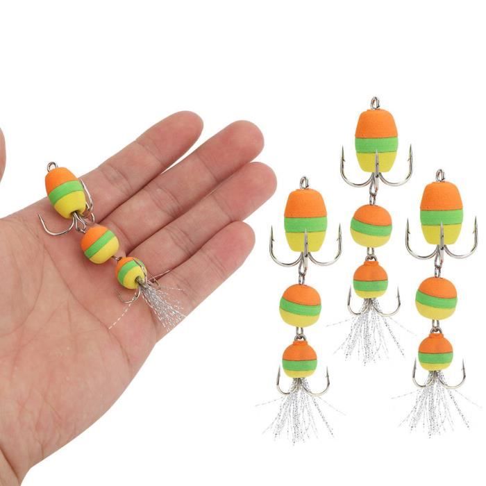 Lot De 8 Leurres De Pêche Cigale Métallique - 6cm / 12.5g, Hameçon Taille 6, Pour Truite, Brochet, Perche