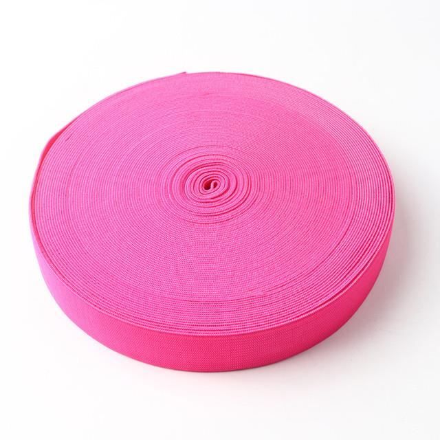 Galon élastique Rose – Ruban Souple Ancien – Fabrication Française