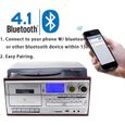 RADIO CD WUBAILI TourneDisque Bluetooth 334578 Platine Vinyle avec HautParleurs CD Cassette Radio AMFM Et Entreacutee Auxiliaire525-1