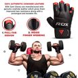 RDX Gants de Musculation,Fitness Gymnastique Entrainement, Poignet Longue Workout, Cuir Vachette Powerlifter Halterophilie Gym Glove-1
