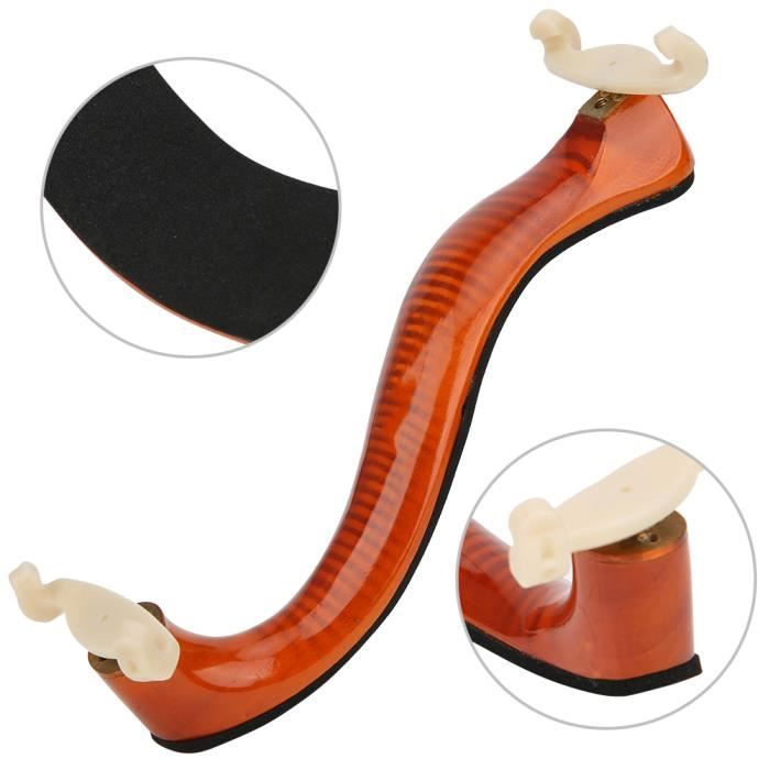 Épaulière Réglable Pour Violon 1/2 Et 1/4 - Alliage Aluminium, Coussin Confortable, Pieds En Silicone