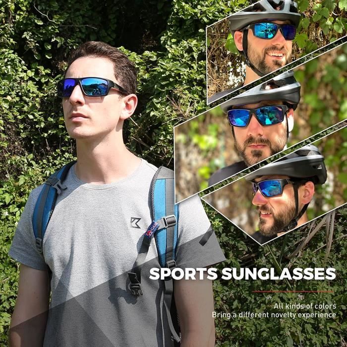 Lunettes Soleil Sport Polarisées Haute Définition à Verres Contrastés élevé  pour Hommes Femmes Cyclisme Pêche Golf Course à Pi[4539] - Achat / Vente  lunettes de soleil - Cdiscount