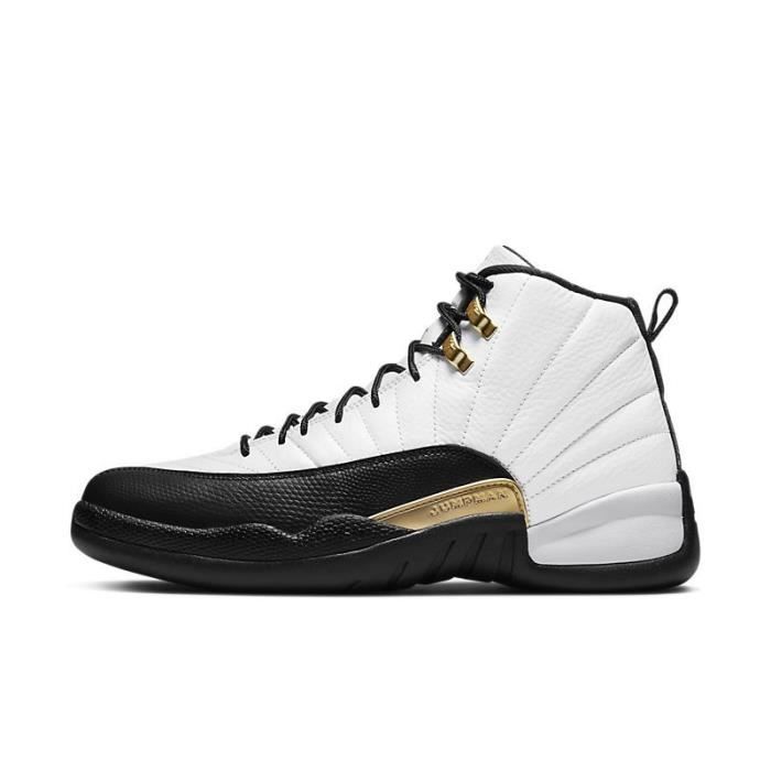 Basket Air Jordan 12 Retro Low AUTREMENT Blanc Noir Cuir Lacets Blanc noir Cdiscount Chaussures