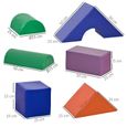 11 blocs de construction en mousse XXL - modules de motricité - jouets éducatifs - certifiés normes EN71-1-2-3-2