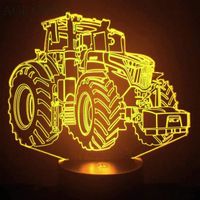 Créatif 3D Tracteur Nuit Lampe 16 Couleurs Changeantes