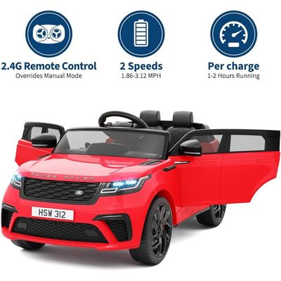 12V Voiture Land Rover licenciée, Télécommande, musique/MP3, 3 ans+, Blanc - Jeux - Jouets