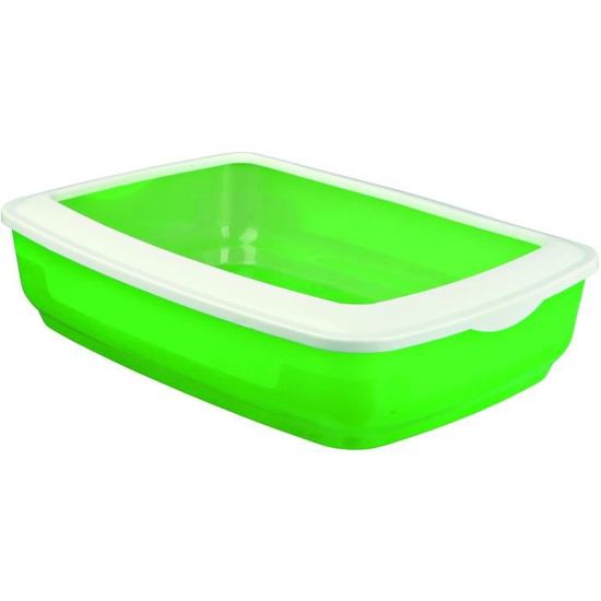 Trixie Trixie Mio Bac à litière pour Chat avec Rebord 43 x 32 x 12 cm 
