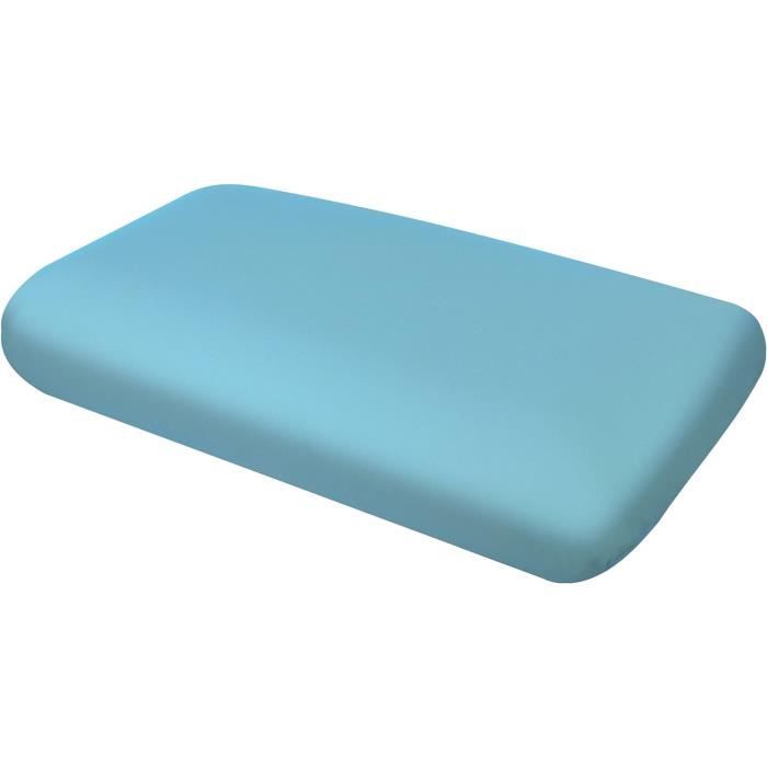Housse De Coussin Theonoi - Coton Élastique Pour Coussin Nuque 35x60 à 45x75cm - Blanc